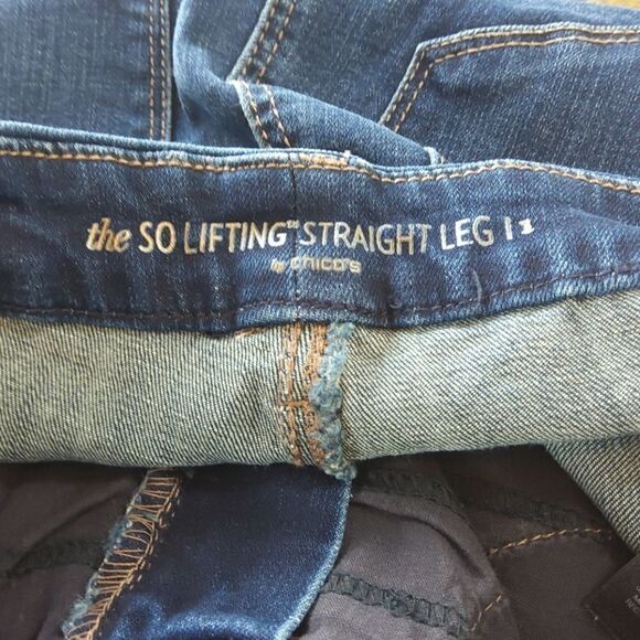 Chico's so lifting straight leg five pocket jeans - Picture 9 of 10